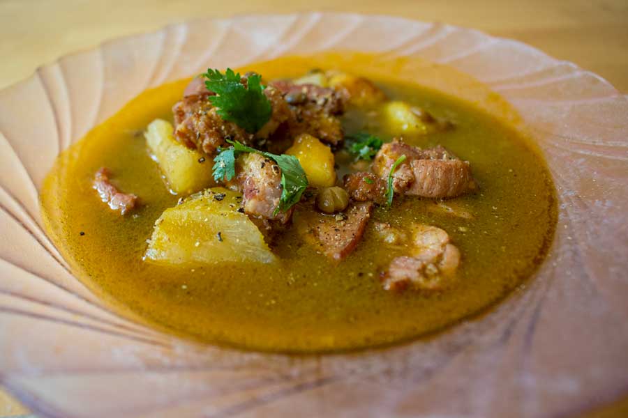 Plate of Dominican stew.