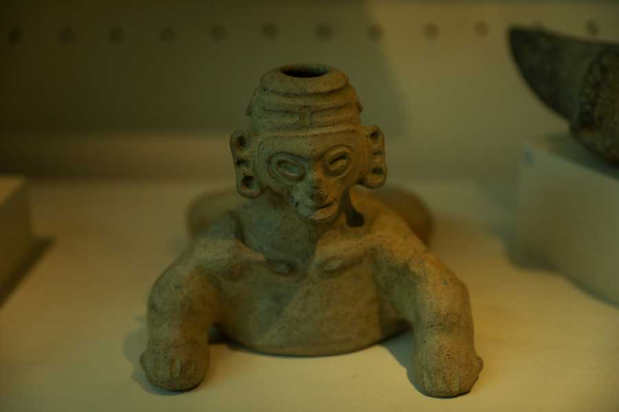 Ancient indigenous Taino clay artifact.