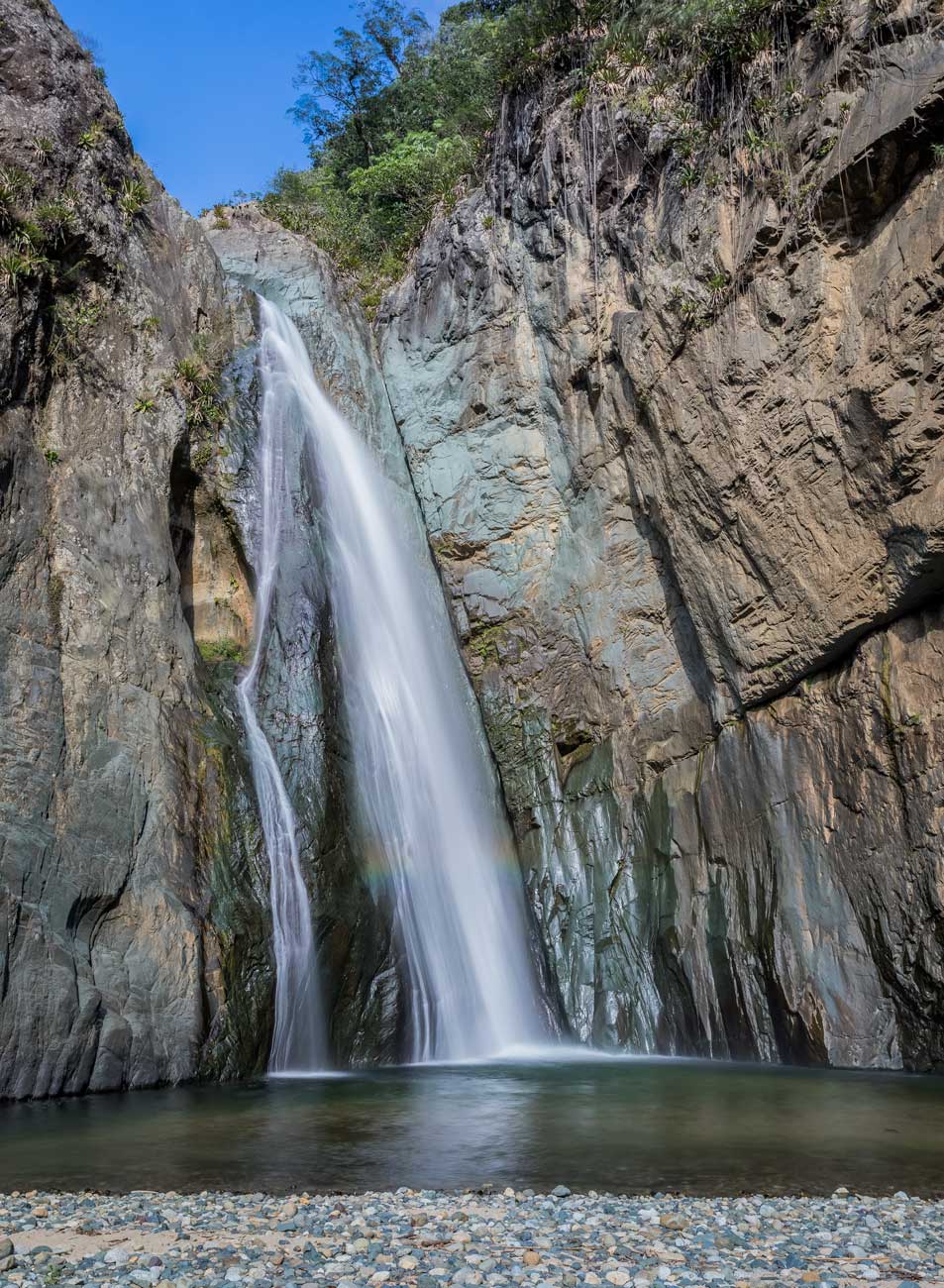 The Jimenoa 1 35 meter waterfall in Jarabacoa.