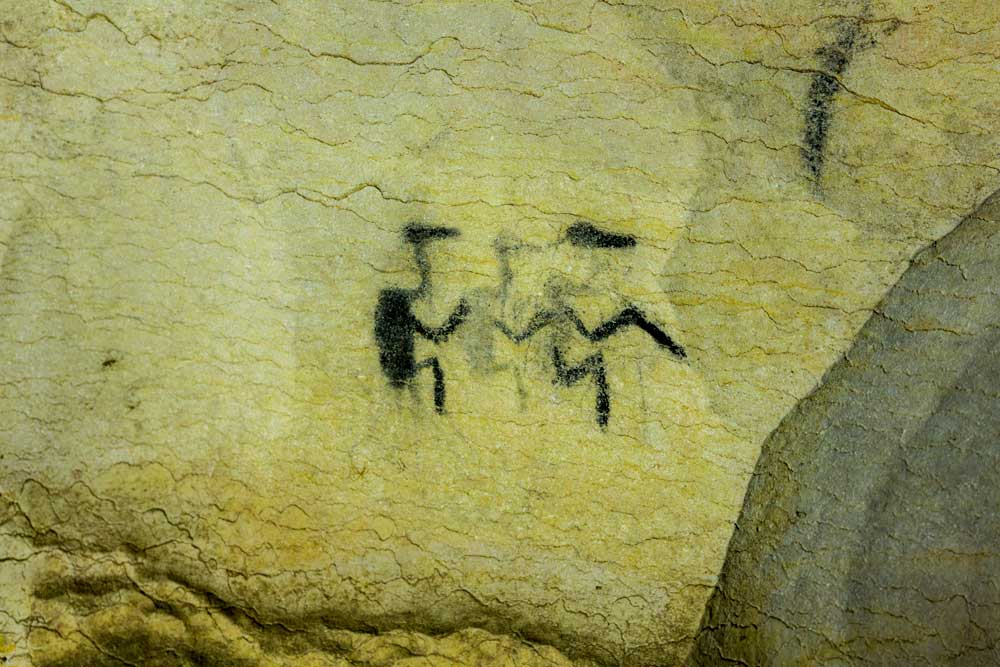 Native Taino cave art.
