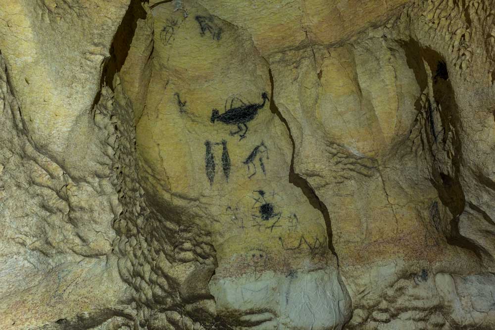 Indigenous Taino cave art.