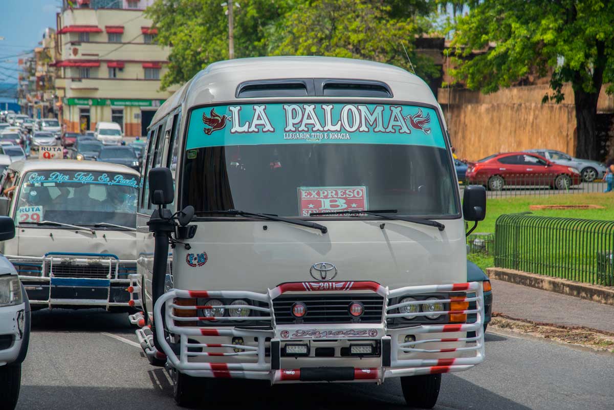 Santo Domingo public transport bus.